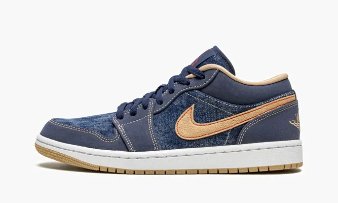 Кроссовки Air Jordan 1 Low SE «Denim» синий