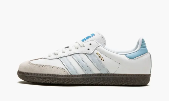 Кроссовки Adidas Samba OG «White Halo Blue» lightBlue