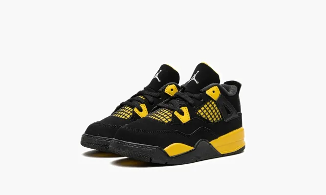 Для самых маленьких Air Jordan 4 TD «Thunder» черный