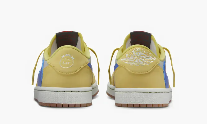 Кроссовки Travis Scott X Air Jordan 1 Low OG «Canary» желтый