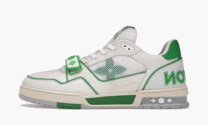 Кроссовки Louis Vuitton Trainer «Green Mesh» зеленый