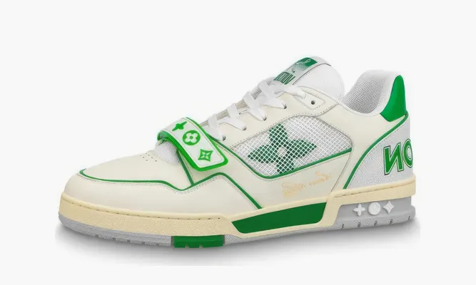 Кроссовки Louis Vuitton Trainer «Green Mesh» зеленый