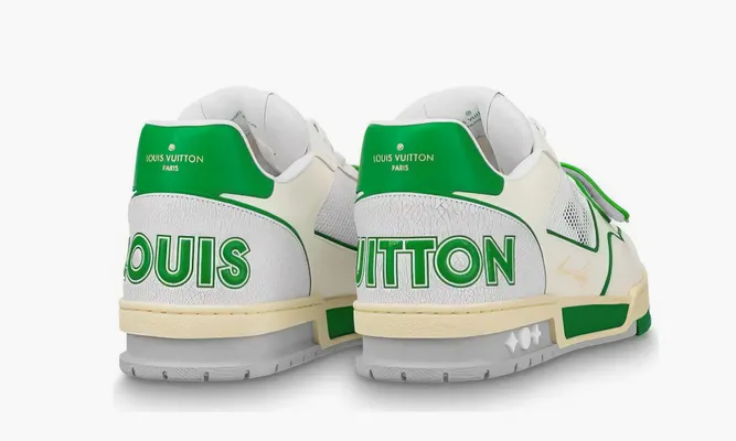 Кроссовки Louis Vuitton Trainer «Green Mesh» зеленый