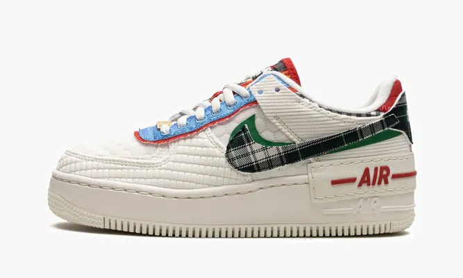 Кроссовки NIKE Air Force 1 SHADO WMNS «Multi-Material» белый