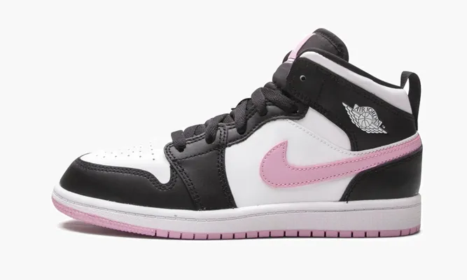 Для самых маленьких Air Jordan 1 Mid PS «White / Light Arctic Pink / Black» белый