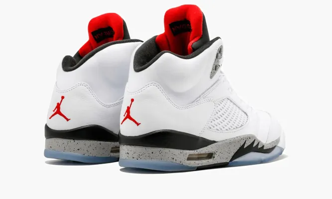 Кроссовки Air Jordan 5 Retro «Cement» белый