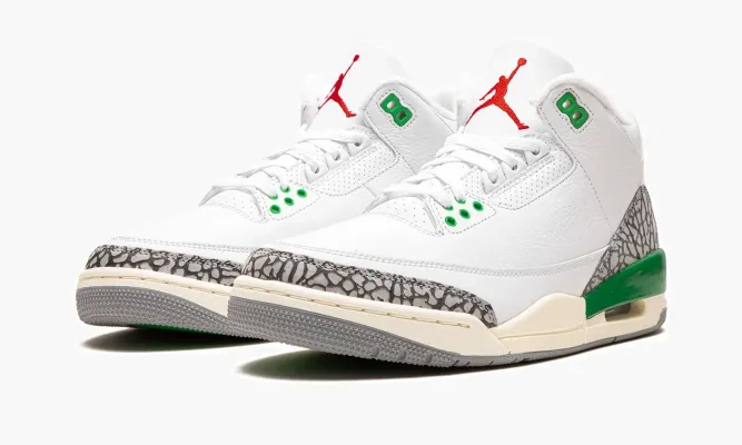 Кроссовки Air Jordan 3 WMNS «Lucky Green» белый