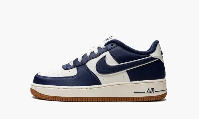 Кроссовки Air Force 1 LV8 (GS) «College Pack - Midnight Navy» белый,синий
