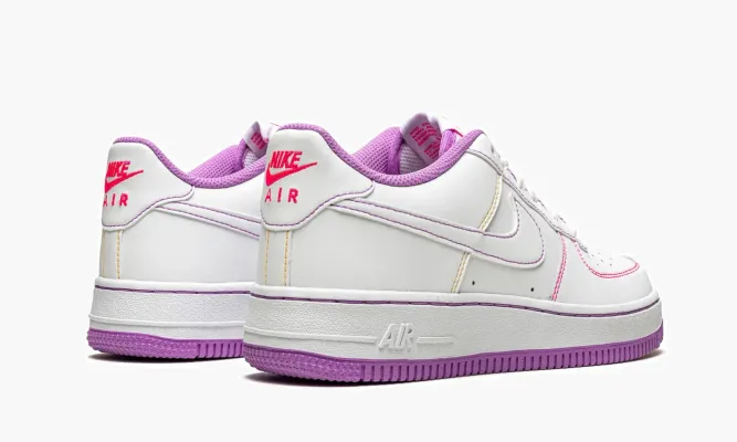 Кроссовки Air Force 1 Low GS «Contrast Stitch - Fuchsia Glow» белый