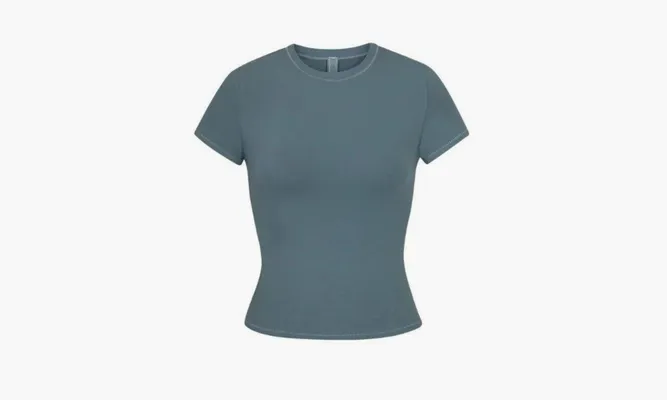 Одежда SKIMS T-shirt Cotton Jersey «Blue» lightBlue