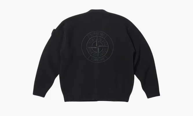 Одежда Supreme X Stone Island Cardigan «Black» черный