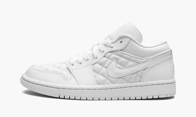 Кроссовки Air Jordan 1 Low Quilted WMNS «Quilted White» белый