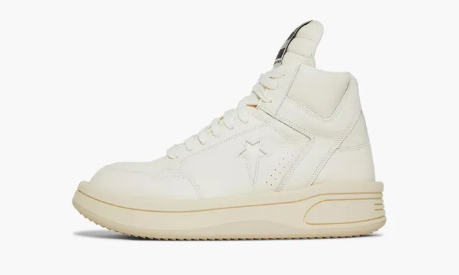 Кроссовки Rick Owens X Converse Turbowpn Mid «Egret» кремовый
