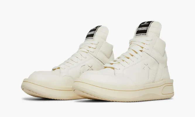 Кроссовки Rick Owens X Converse Turbowpn Mid «Egret» кремовый