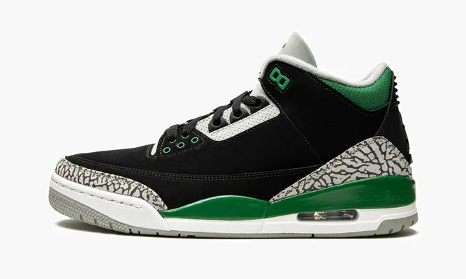 Кроссовки Air Jordan 3 Retro «Pine Green» черный