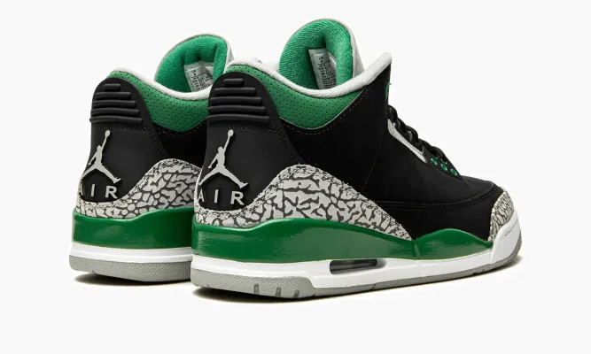 Кроссовки Air Jordan 3 Retro «Pine Green» черный