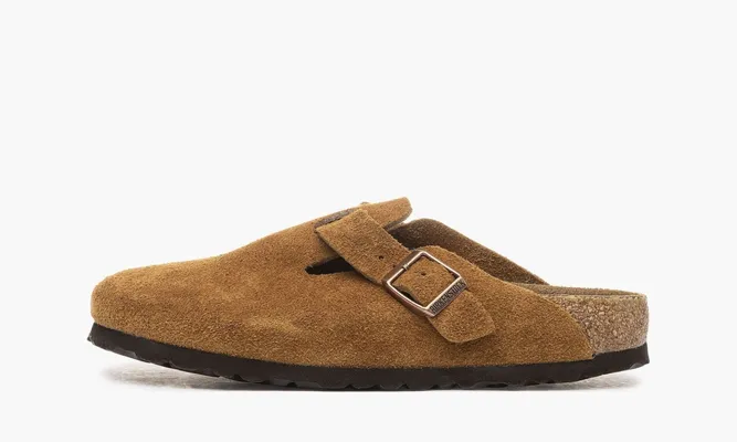 Обувь Birkenstock Boston Soft Footbed «Suede Mink» коричневый