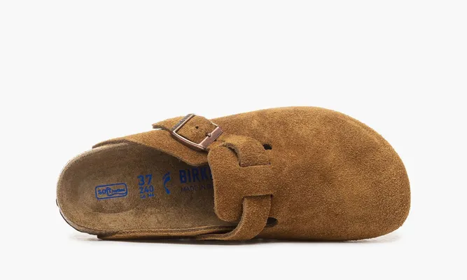 Обувь Birkenstock Boston Soft Footbed «Suede Mink» коричневый
