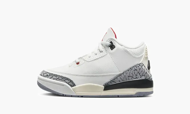 Для самых маленьких Air Jordan 3 PS «White Cement 3 Reimagined 2023» белый
