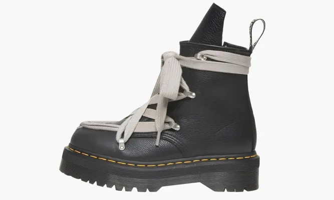 Обувь Rick Owens X Dr.Martens Leather Platform Boot «Black» черный