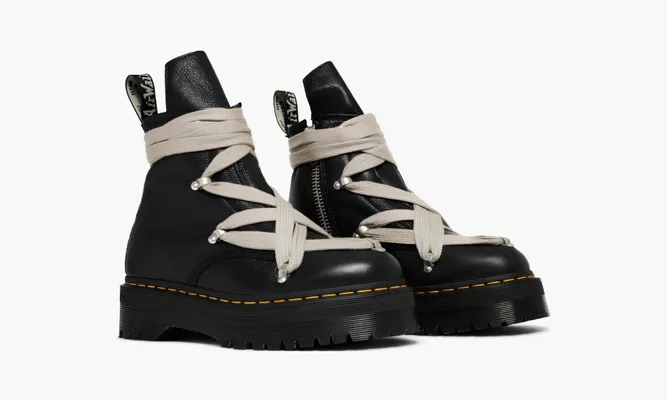 Обувь Rick Owens X Dr.Martens Leather Platform Boot «Black» черный