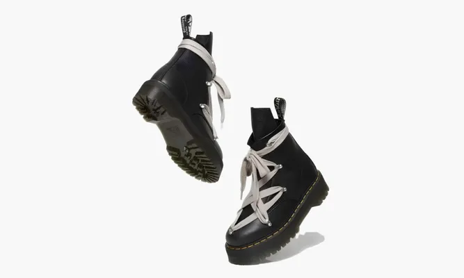 Обувь Rick Owens X Dr.Martens Leather Platform Boot «Black» черный