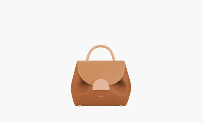Сумки Polene Numero Un Nano «Smooth Camel» коричневый