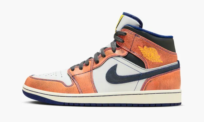 Кроссовки Air Jordan 1 Mid SE «Flight Vintage» оранжевый