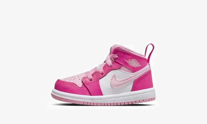 Для самых маленьких Air Jordan 1 Mid TD «Fierce Pink» белый
