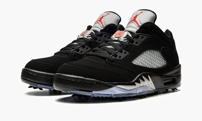 Кроссовки Air Jordan 5 Retro Low Golf «Black Metallic» черный