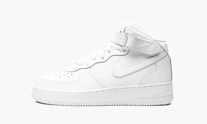 Кроссовки Air Force 1 Mid GS «Triple White» белый