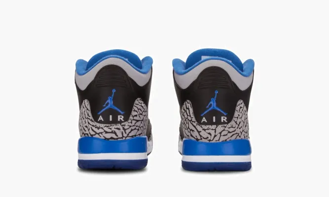 Кроссовки Air Jordan 3 Retro Bg «Sport Blue» черный