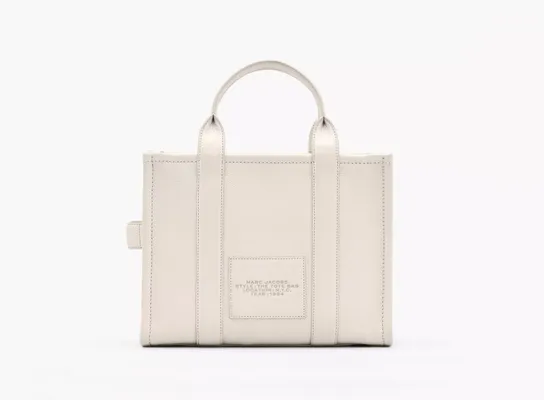 Сумки Marc Jacobs The Leather Medium Tote Bag «Cotton» кремовый