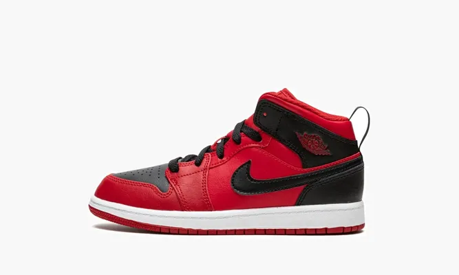 Для самых маленьких Air Jordan 1 Mid PS «Reverse Bred» красный