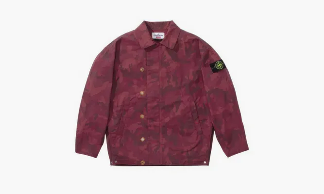 Одежда Supreme X Stone Island Jacket «Burgundy» бордовый