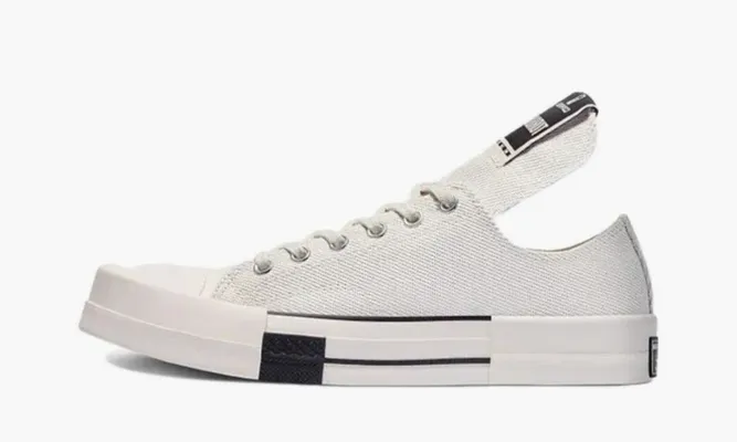 Кроссовки Rick Owens X Converse Turbodrk Chuck Taylor All Star 70 Ox «White» белый