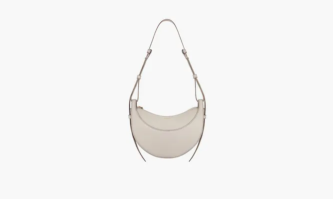Сумки Polene Numero Dix «Monochrome Chalk Textured Leather» белый