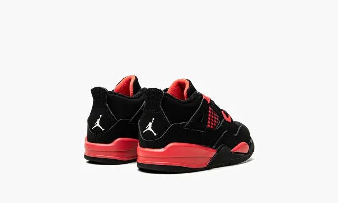 Для самых маленьких Air Jordan 4 Retro TD «Red Thunder» черный