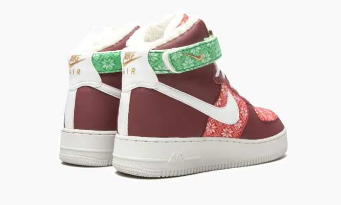 Кроссовки Air Force 1 High «Nordic Christmas» красный