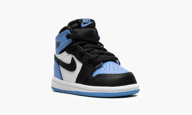 Для самых маленьких Air Jordan 1 Retro High OG TD «Unc Toe» черный