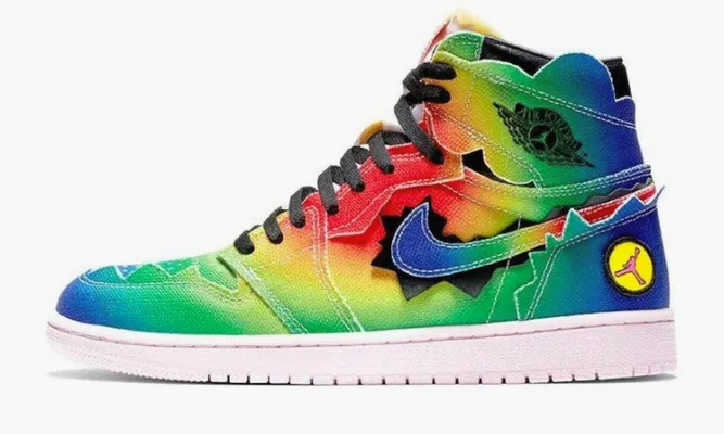 Кроссовки Air Jordan 1 Retro High J Balvin разноцветный