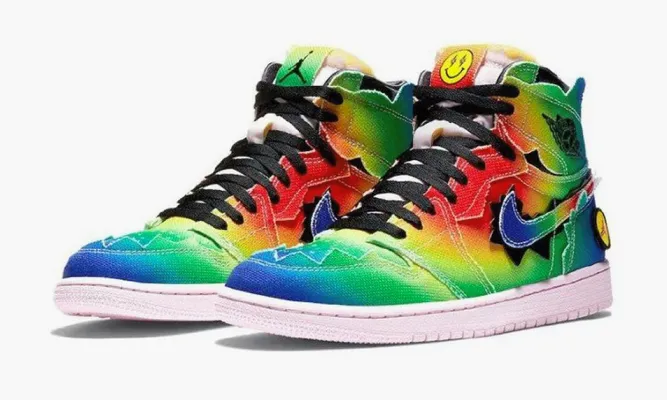 Кроссовки Air Jordan 1 Retro High J Balvin разноцветный