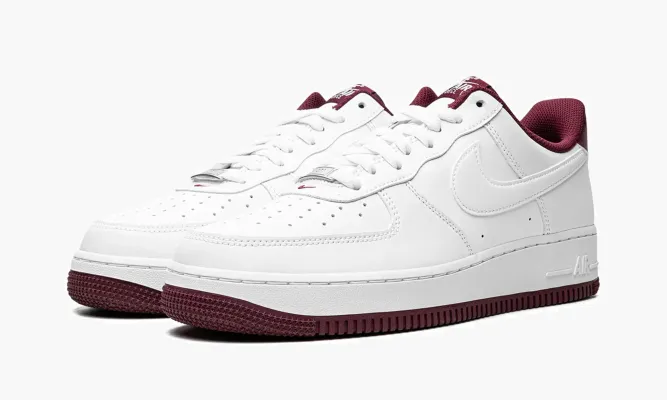 Кроссовки Air Force 1 Low '07 «White / Dark Beetroot» белый