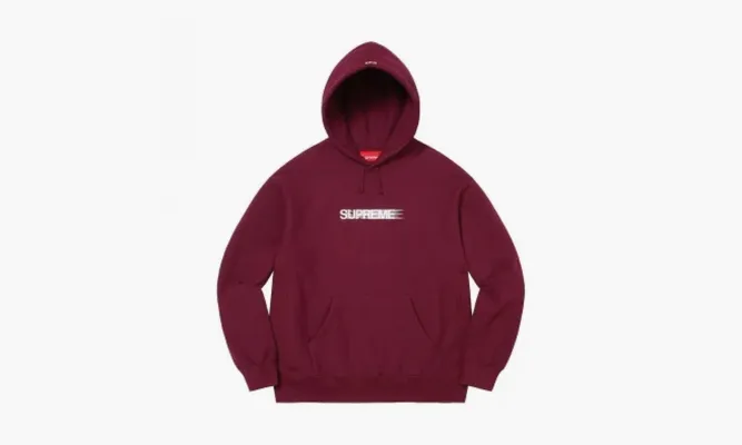 Одежда Supreme Motion Logo Hooded Sweatshirt Ss23 Burgundy бордовый