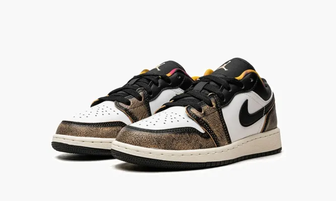 Кроссовки Air Jordan 1 Low SE «Wear Away Yellow» серый