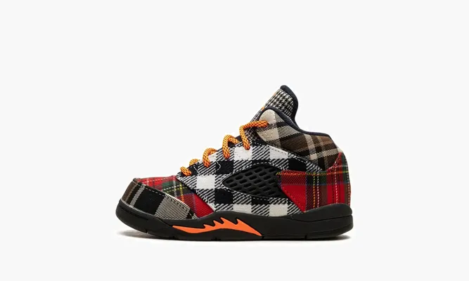 Для самых маленьких Air Jordan 5 Retro TD «Plaid» черный