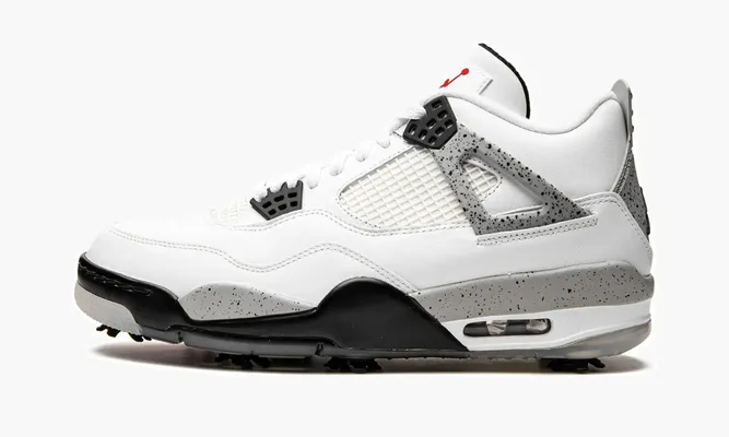 Кроссовки Air Jordan 4 Golf «White Cement» белый