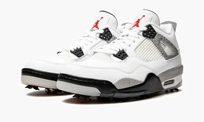 Кроссовки Air Jordan 4 Golf «White Cement» белый