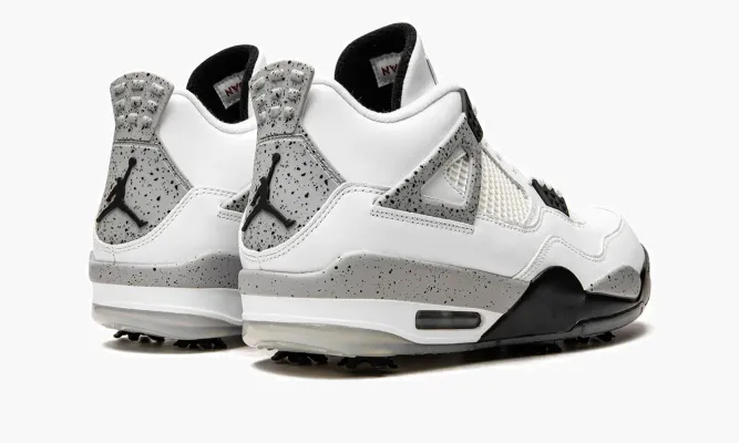 Кроссовки Air Jordan 4 Golf «White Cement» белый