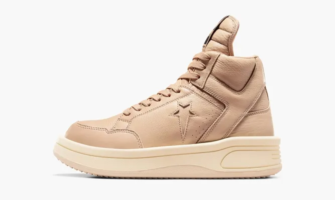 Кроссовки Rick Owens X Converse Turbowpn Mid «Cave» бежевый